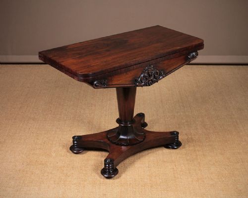 William IV Rosewood Fold Over Games Table C.1835.