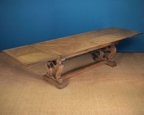 Oak Extending Drawer Leaf Dining Table C.1930.