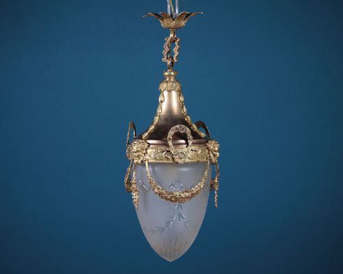 Gilded Brass Porch Lantern 1890.