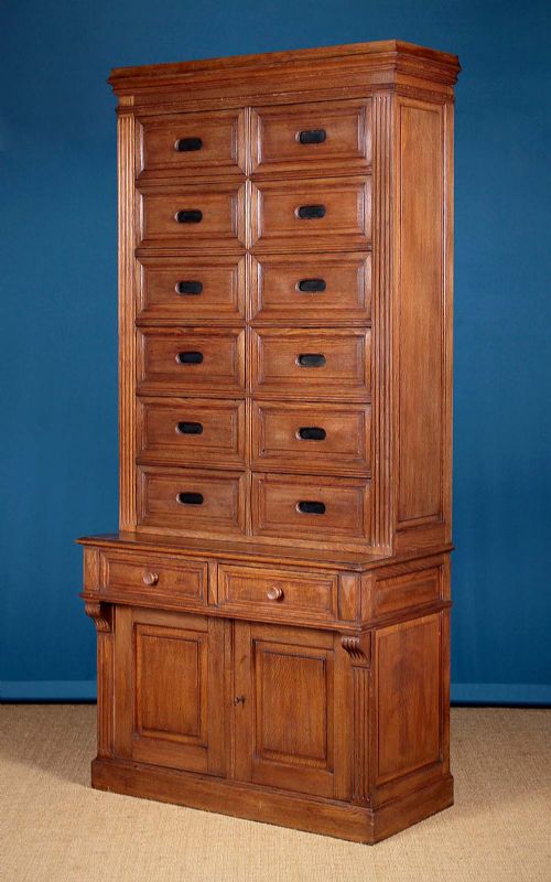 Tall Oak Office Filing Cabinet C.1910.