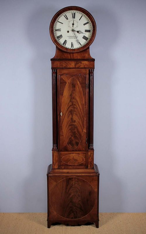 Regency Drumhead Longcase Clock C.1830.