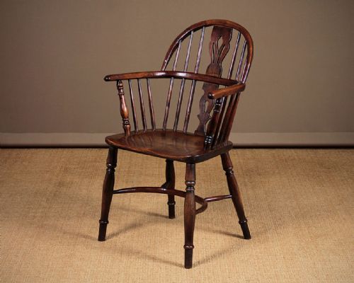 19th.c. Ash and Elm Windsor Armchair C.1860.