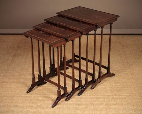 Tall Mahogany Nest of Four Tables C.1910.