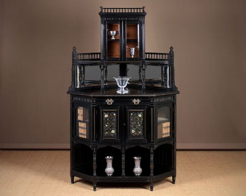 Aesthetic Movement Corner Display Cabinet C.1890