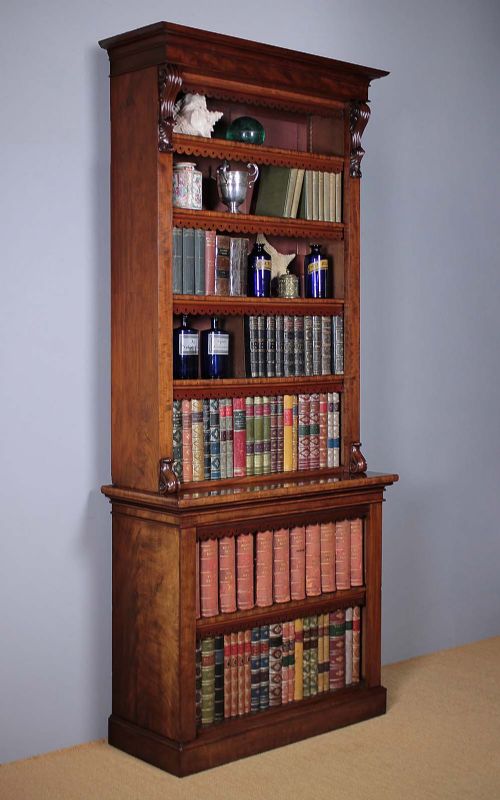 Tall Mahogany Open Bookcase C.1850.