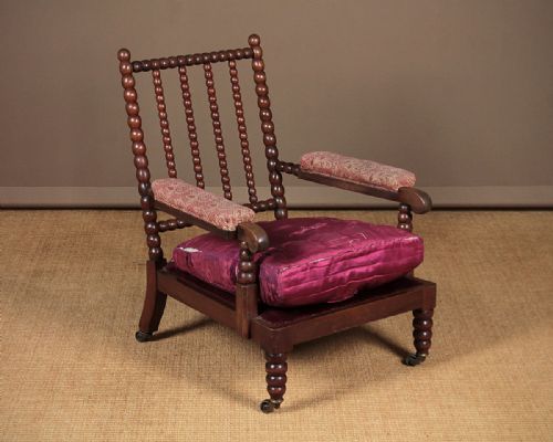 Bobbin Turned Armchair by C.hindley & Sons C.1840.