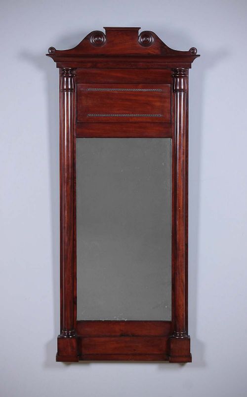Regency Mahogany Hall Mirror Pier Glass C.1830.