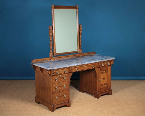 Large Gothic Revival Dressing Table by Lamb of Manchester C.1870.