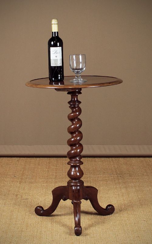 Mahogany Twist Column Wine Table C.1860.