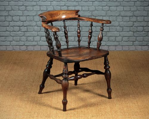 Ash & Elm Smoker’s Bow Armchair C.1880.