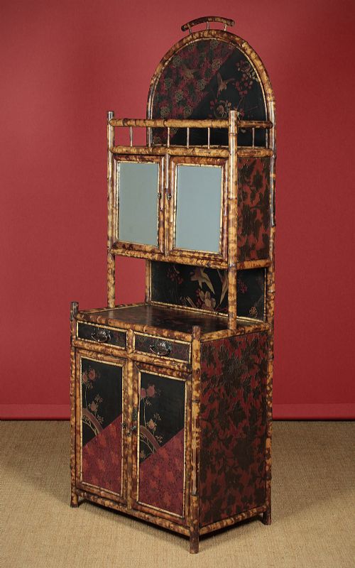 Narrow Bamboo Side Cabinet C.1880.