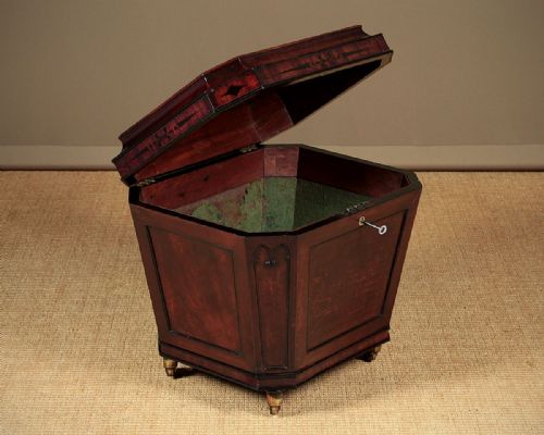Regency Era Mahogany Cellarette Wine Cooler C.1820.