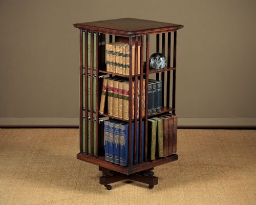 Edwardian Revolving Bookcase C.1910.