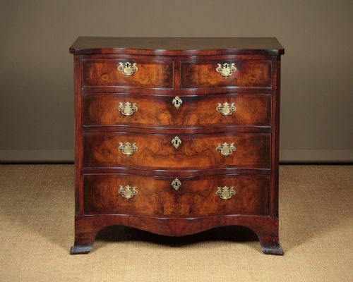 George III Style Serpentine Front Chest of Drawers C.1910.