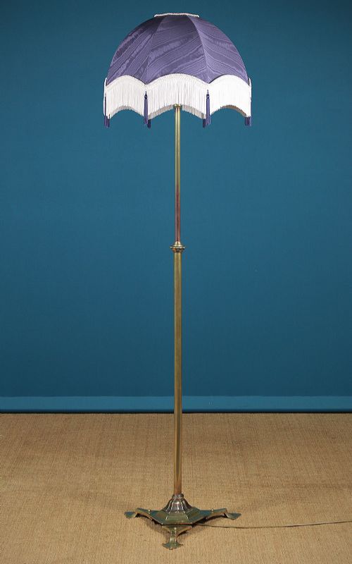 Arts & Crafts Adjustable Brass Standard Lamp C.1890.