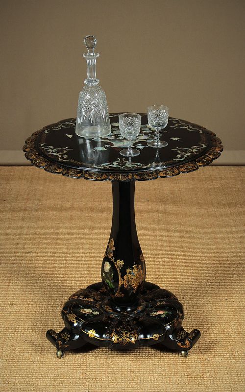 Papier Mache Side or Wine Table C.1875.