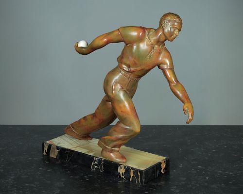Art Deco Figure of a Boules Player C.1930.