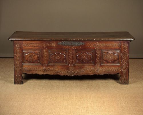 Long French Inlaid Coffer C.1790.
