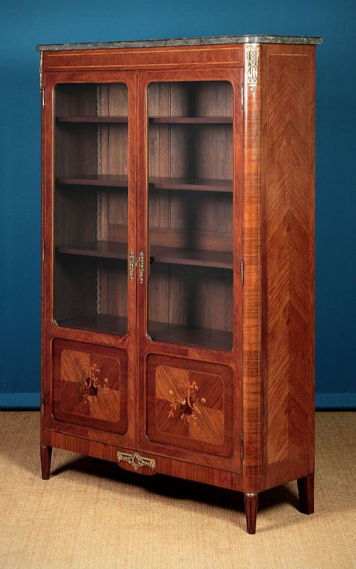 French Marble Top Bookcase Display C.1920.