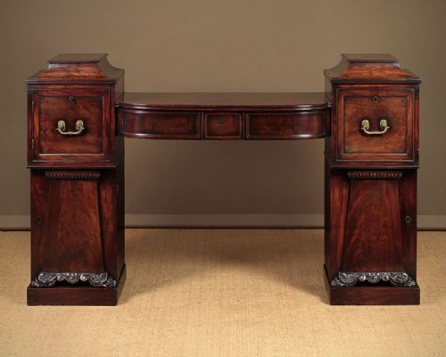 Small George III Mahogany Pedestal Sideboard C.1800.