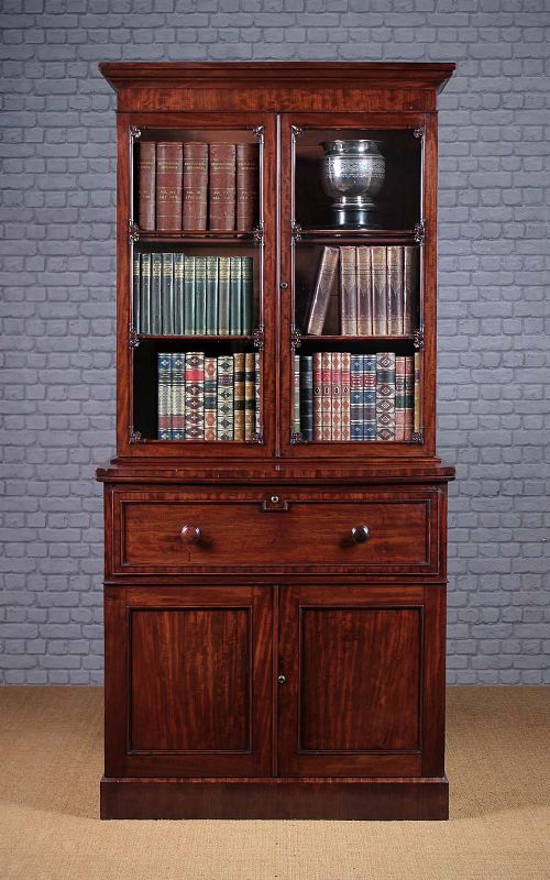 Mahogany Secretaire Bookcase C.1820.