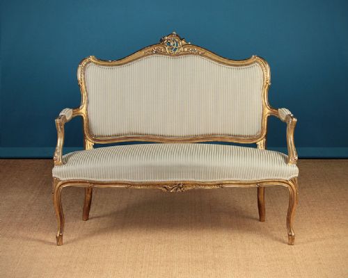 French Belle Epoch Louis Xv Style Couch C.1900.