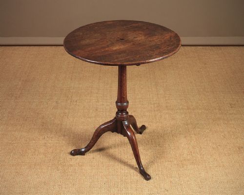 Georgian Oak Tripod Side Table C.1800.