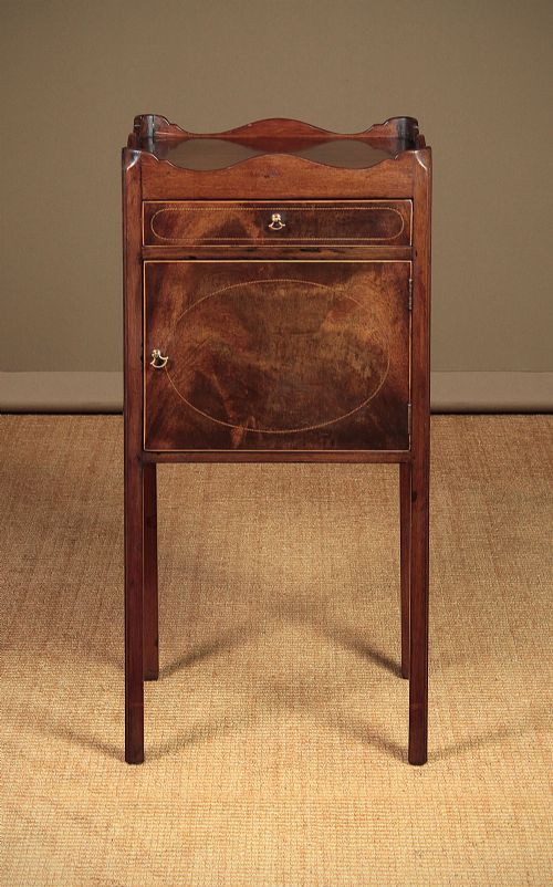 George III Mahogany Bedside Table C.1800.