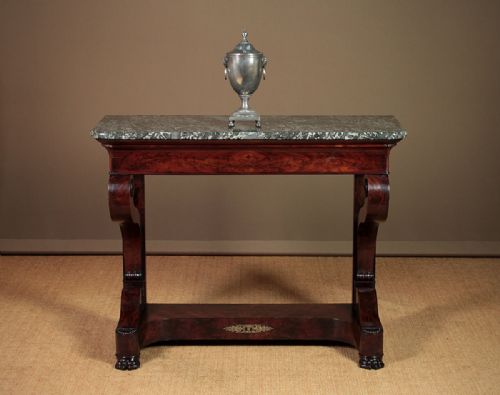 Marble Top Mahogany Console Table C.1830.