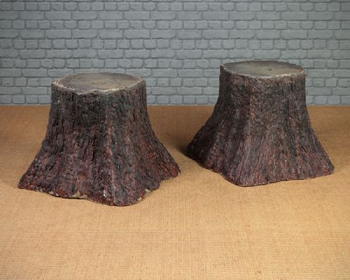 Pair Large Late 19th.c. Garden Plinths C.1890.