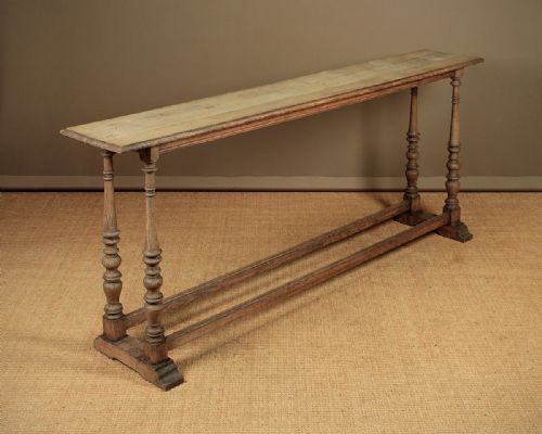 Long & Narrow Oak Console Table C.1900.