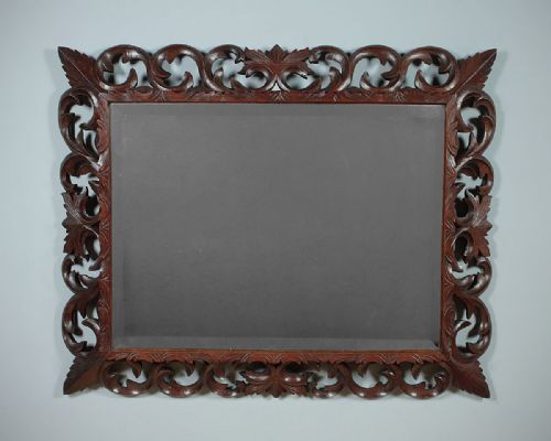 Carved Oak Mirror C.1890.