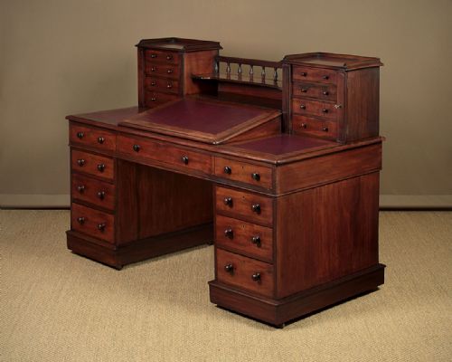 Large Mahogany Pedestal Desk C.1870.