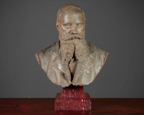 19th.c. Portrait Bust by Benoit Rougelet (1834-1894).