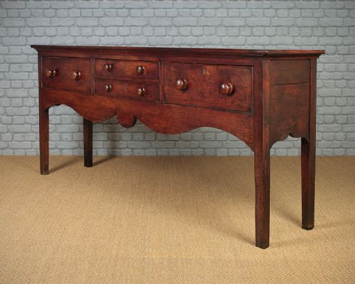 Early 19th.c. Oak Open Dresser Base C.1820.
