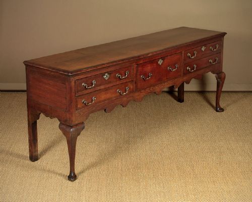 Mahogany Crossbanded Open Dresser Base C.1820.