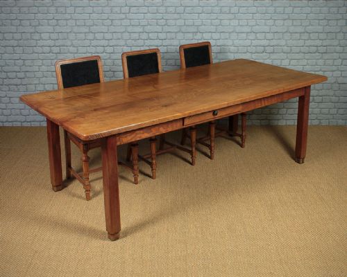 Large Elm Kitchen Dining Table C.1890.