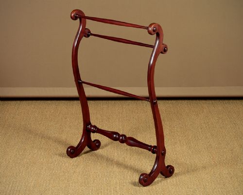 19th.c. Mahogany Towel Rail C.1860