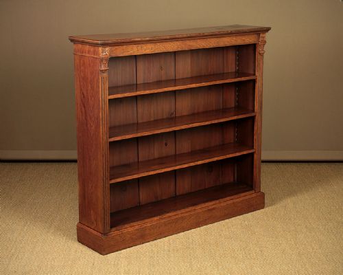 Edwardian Oak Open Bookshelves C.1910.