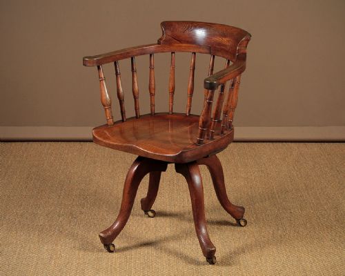 Revolving Oak Desk Chair C.1905.
