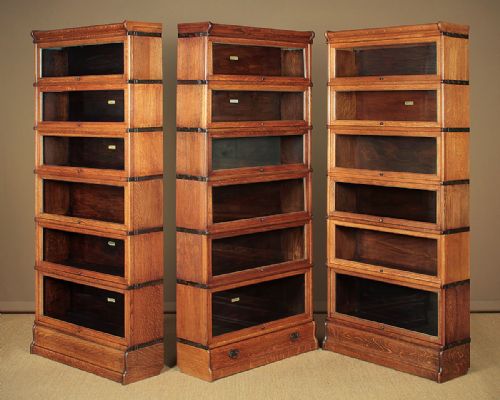 Three Stacking Office Bookcases by Globe-wernicke C.1910.
