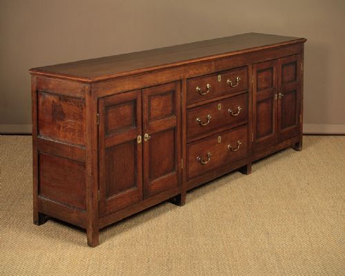 Long Oak Dresser Base C.1820.
