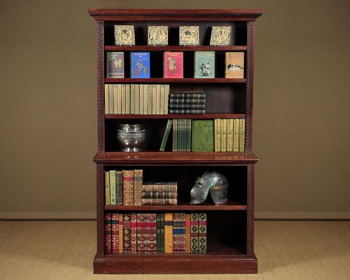 Tall Open Oak Bookshelves C.1910.