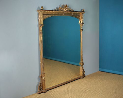 Mid 19th.c. Gilt Overmantle Mirror C.1870.