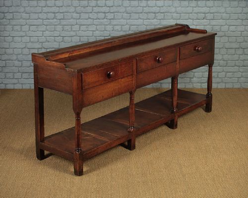 George III Welsh Oak Pot Board Dresser Base C.1800.