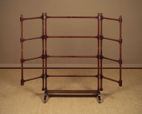 Folding Mahogany Towel Rail C.1905.