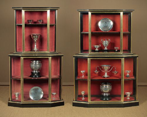 Pair of Art Deco Shop Vitrines or Display Cabinets C.1930.
