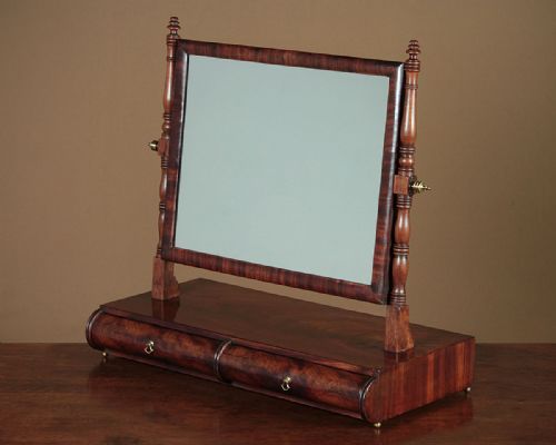 Regency Mahogany Dressing Table Mirror with Drawers C.1830.