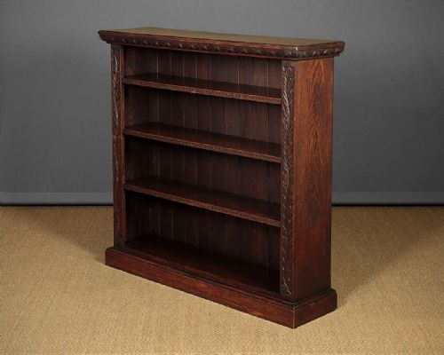 Carved Oak Bookshelves C.1890.