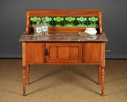 Edwardian Arts & Crafts Satinwood Washstand Dressing Table C.1905.
